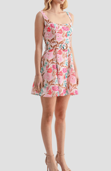 Belted Fit and Flare Dress wedding guest dresses under 150